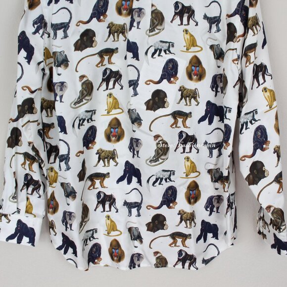 NWT Burberry Monkey Zoo Silk Button Shirt - Picture 16 of 16